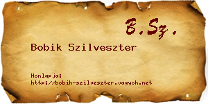 Bobik Szilveszter névjegykártya